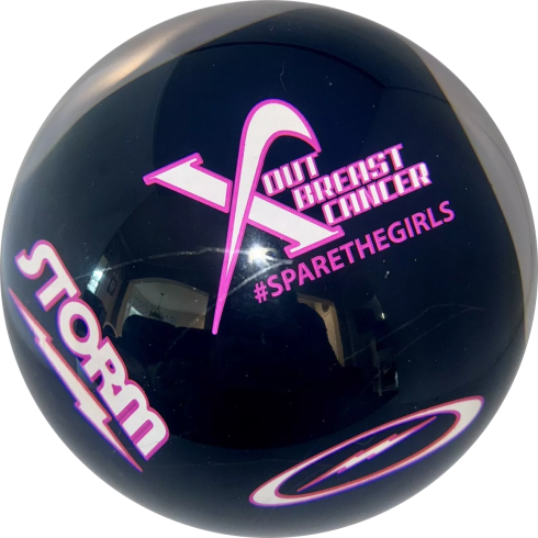 Storm Striking Out Breast Cancer Clear Black Poly